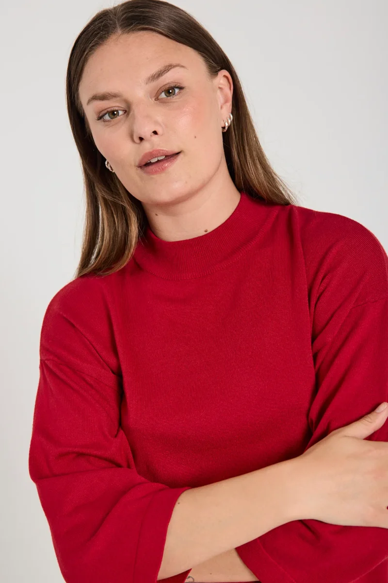 FQCONNY - PULLOVER - RØD - Billede 6