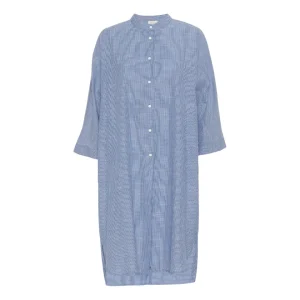 Seoul lang skjorte - Medium Blue Stripe